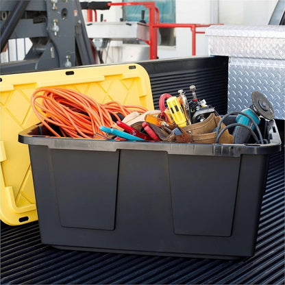 Greenmade Pro Plastic 27 Gal Storage Box, Black